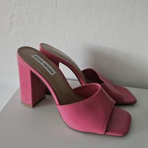 Steve Madden Barbie Pink Block Heel